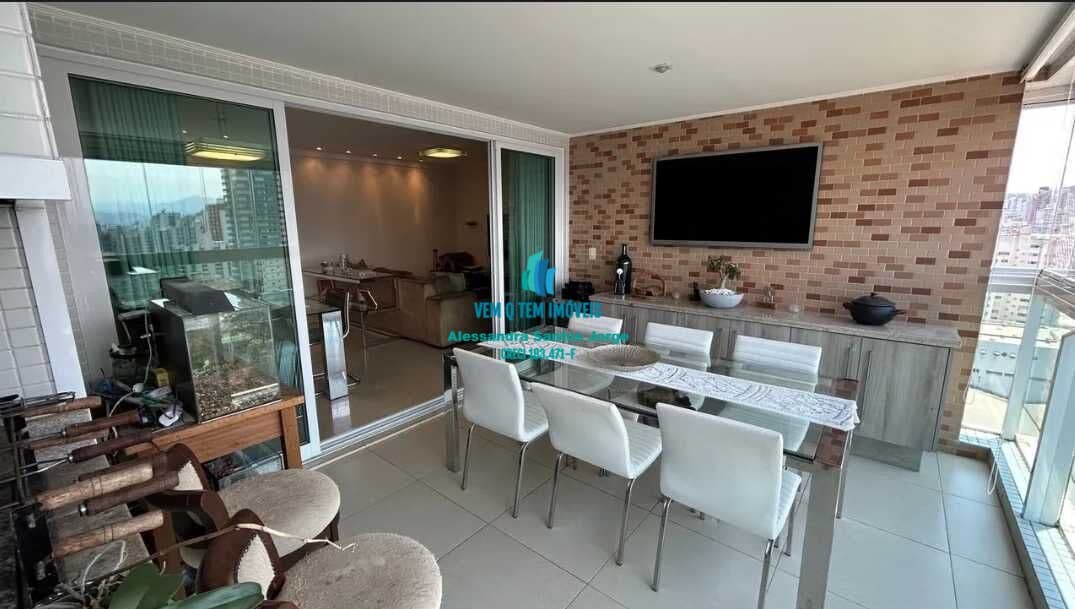 Apartamento Alto Padrão 3 dormitórios e 2 vagas, varanda GOURMET em Boqueirão, Santos/SP
