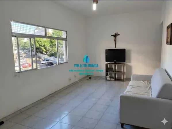 Apartamento 3 DORMITÓRIOS no BNH, 150m da praia, Aparecida em Santos - SP