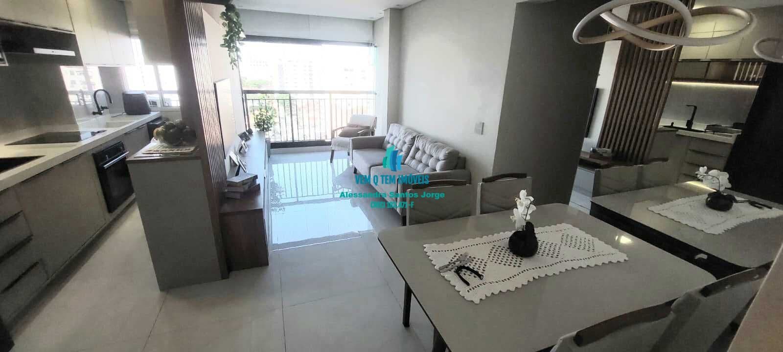 Apartamento 2 dormitórios VENDA, lindamente mobiliado, closet e escritório, Way Orquidário - Santos-SP.