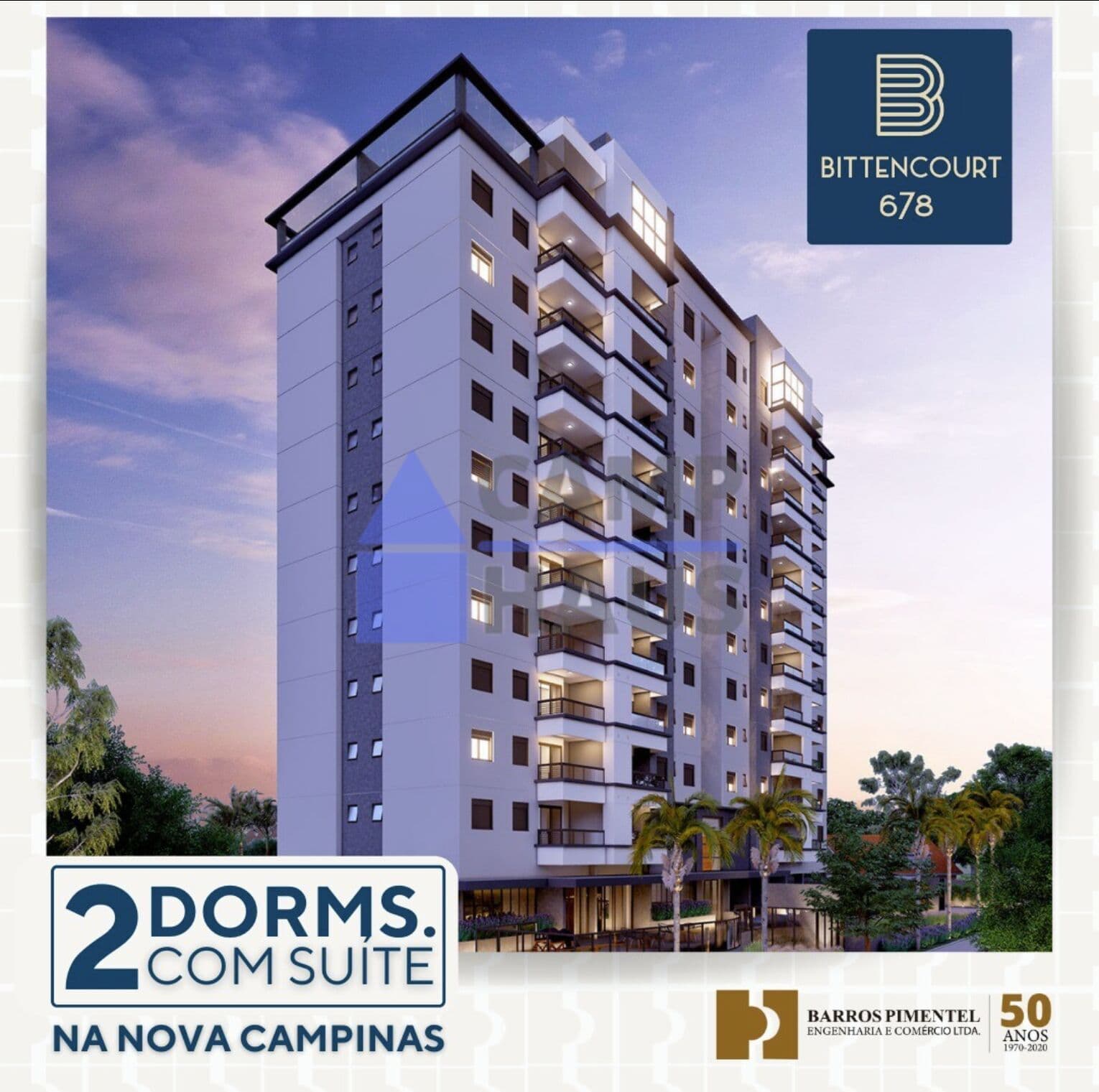 Apartamento Nova Campinas 2 dorms (1 suíte) com 56 e 58 m² - Bittencourt 678 - Barros Pimentel