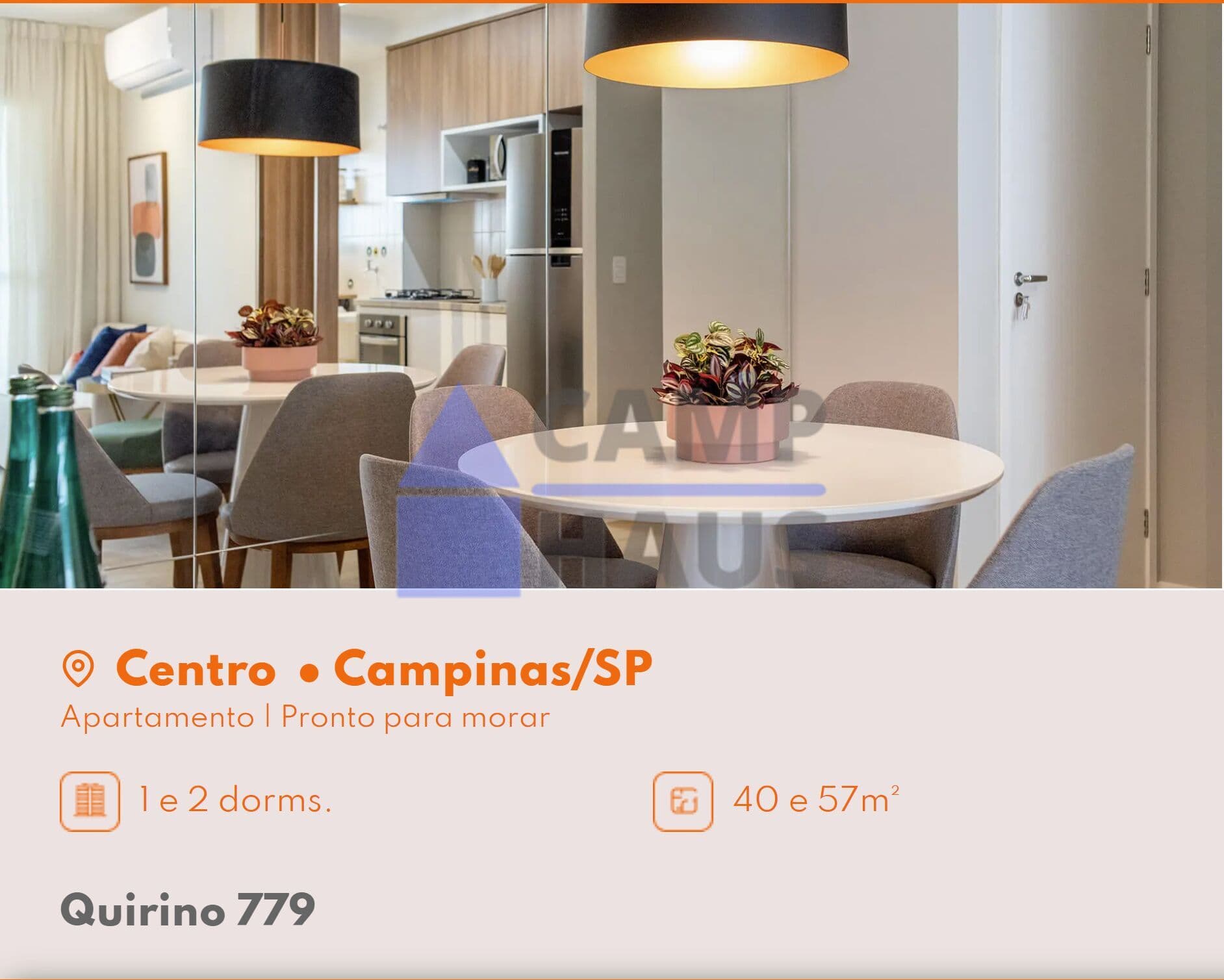 Quirino 779 - Apartamento com 2 Quartos e 2 banheiros à Venda, 57 m² por R$ 488.500