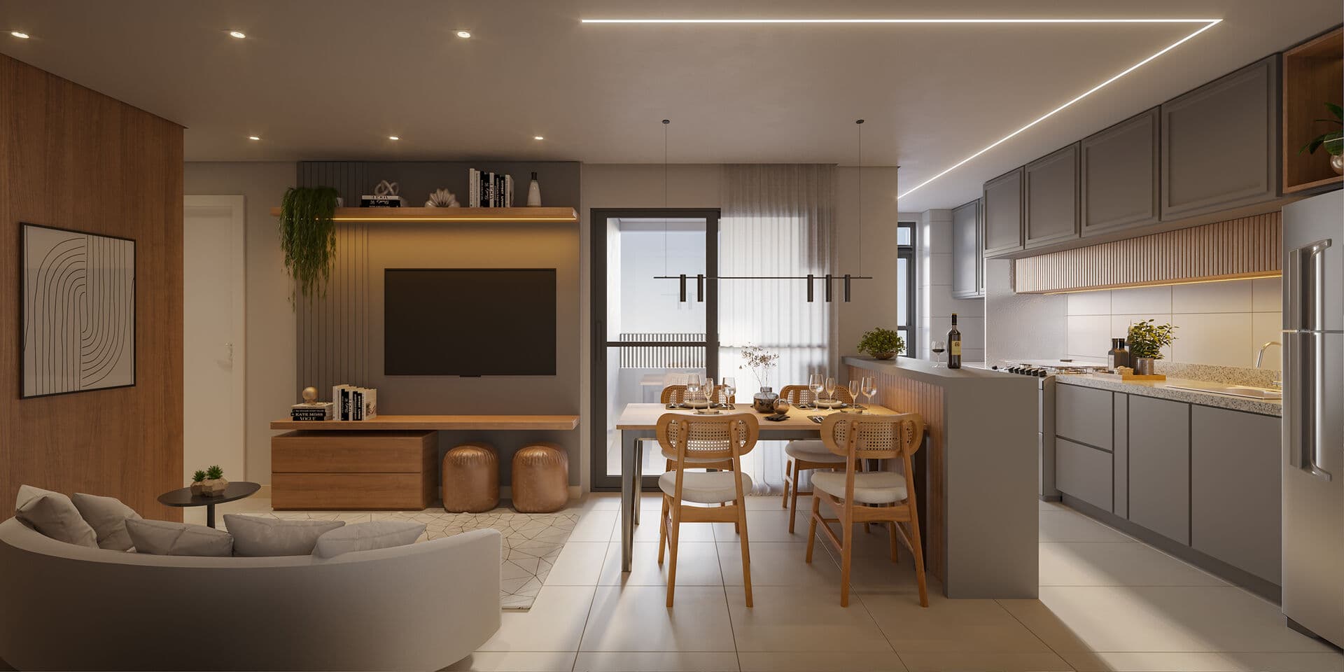 Apartamento de 2 dormitórios no Swiss Park em Campinas