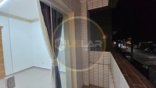 Sala living ividido quarto e sala com varanda de frente no gonzaga