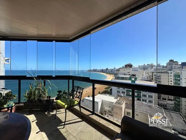 Belíssimo Apartamento no Edifício Jaqueline Jantorno 4 quartos, sendo 2 suítes, de frente para o mar da Praia da Costa Lazer panorâmico completo