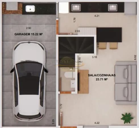 Sobrado Novo em Villagio. Fino acabamento. Bairro Marapé, em Santos/SP.