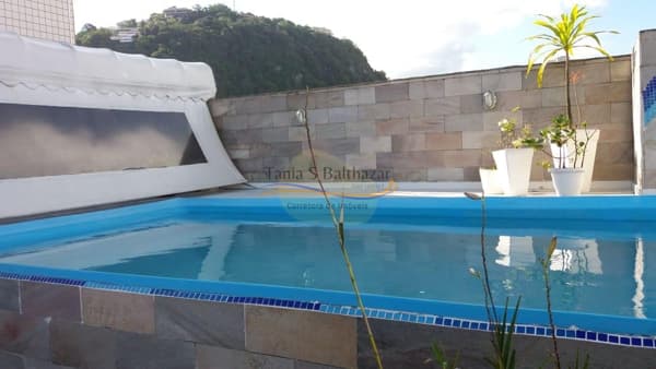 Cobertura com lazer privativo, próximo ao Canal 1, Orquidário, e Praia. Em Santos/SP.