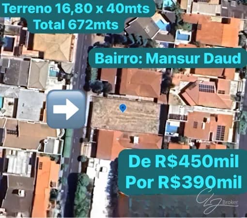 Terreno em Parque Residencial Comendador Mancor Daud, São José do Rio Preto/SP