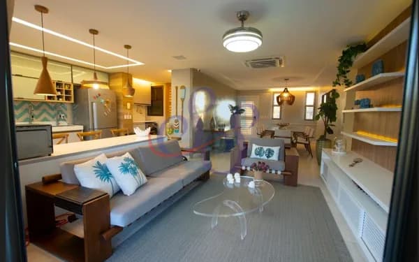 Luxuoso apartamento térreo todo mobiliado, com 3 suítes no Porto das Dunas - Mandara Kauai.