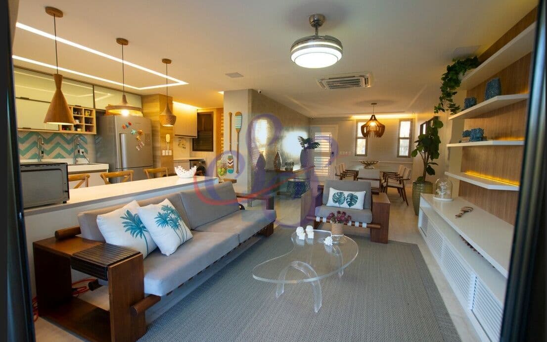 Luxuoso apartamento térreo todo mobiliado, com 3 suítes no Porto das Dunas - Mandara Kauai.