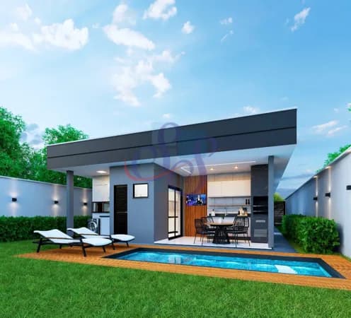 Belíssima casa com 3 suítes na cidade Alpha