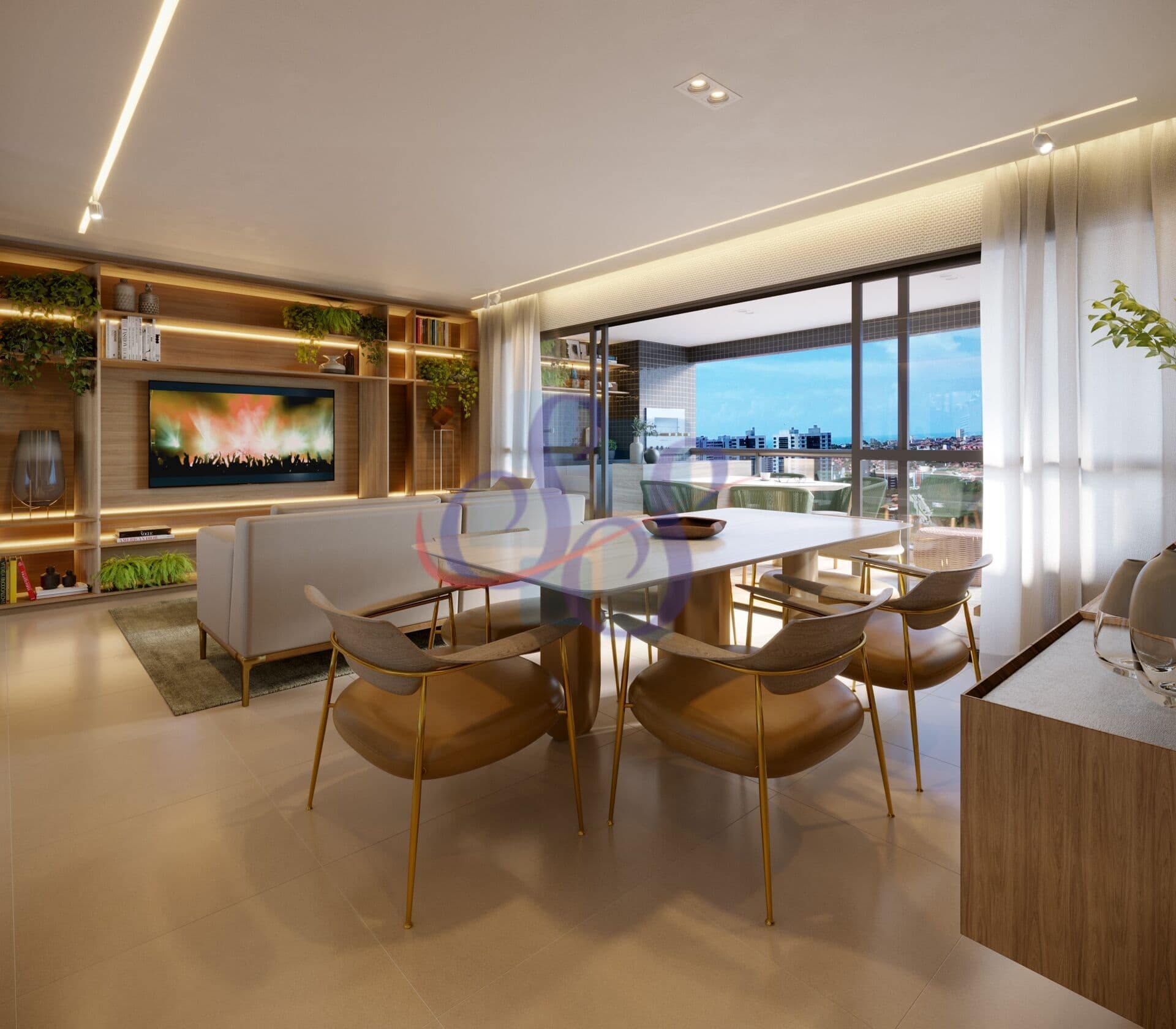 Apartamento com 131m² e 3 suítes no Cocó.