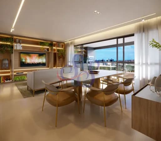 Apartamento com 131m² e 3 suítes no Cocó.