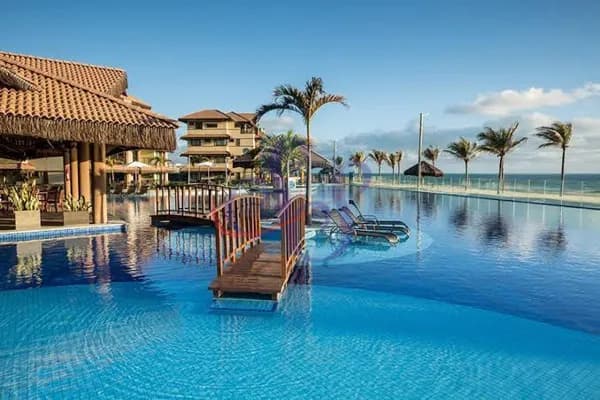 Apartamento térreo de luxo frente mar no Aquiraz Riviera