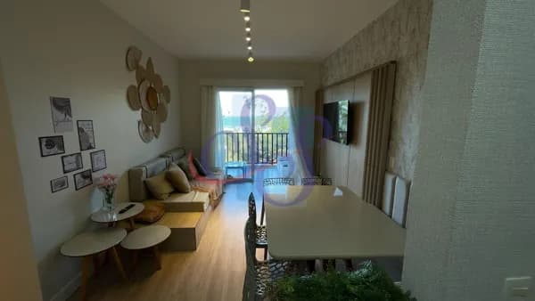 Apartamento mobiliado e com vista para o mar em Porto das Dunas.