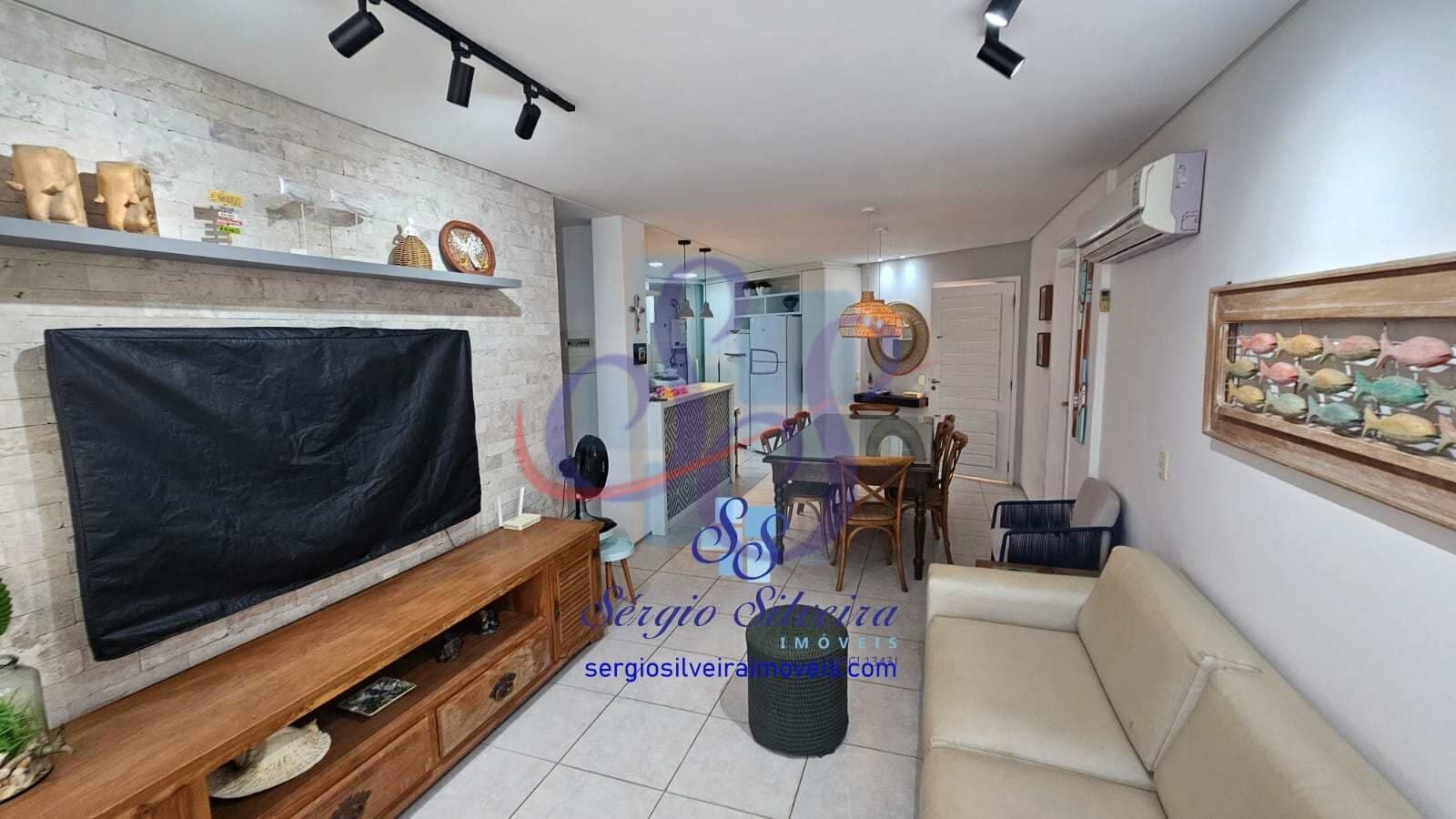 Apartamento nascente total, mobiliado e pé na areia no Porto das Dunas!