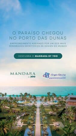 MANDARA BY YOO - Lançamento frente mar no Porto das Dunas com 3 suítes e lazer completo.