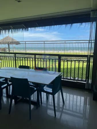 Apartamento nascente, térreo, mobiliado e com vista para o mar no Aquiraz Riviera.