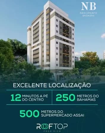 Apartamento studio no bairro Poço Rico, em Juiz de Fora-MG