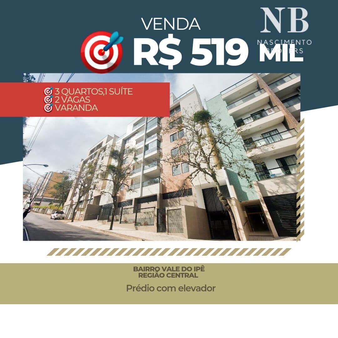 Apartamento para venda possui 92 metros quadrados com 3 quartos em Vale do Ipê - Juiz de Fora - MG