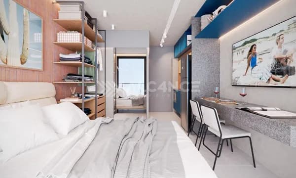 Studio - 31,64 m² - Cabo Branco, João Pessoa/PB