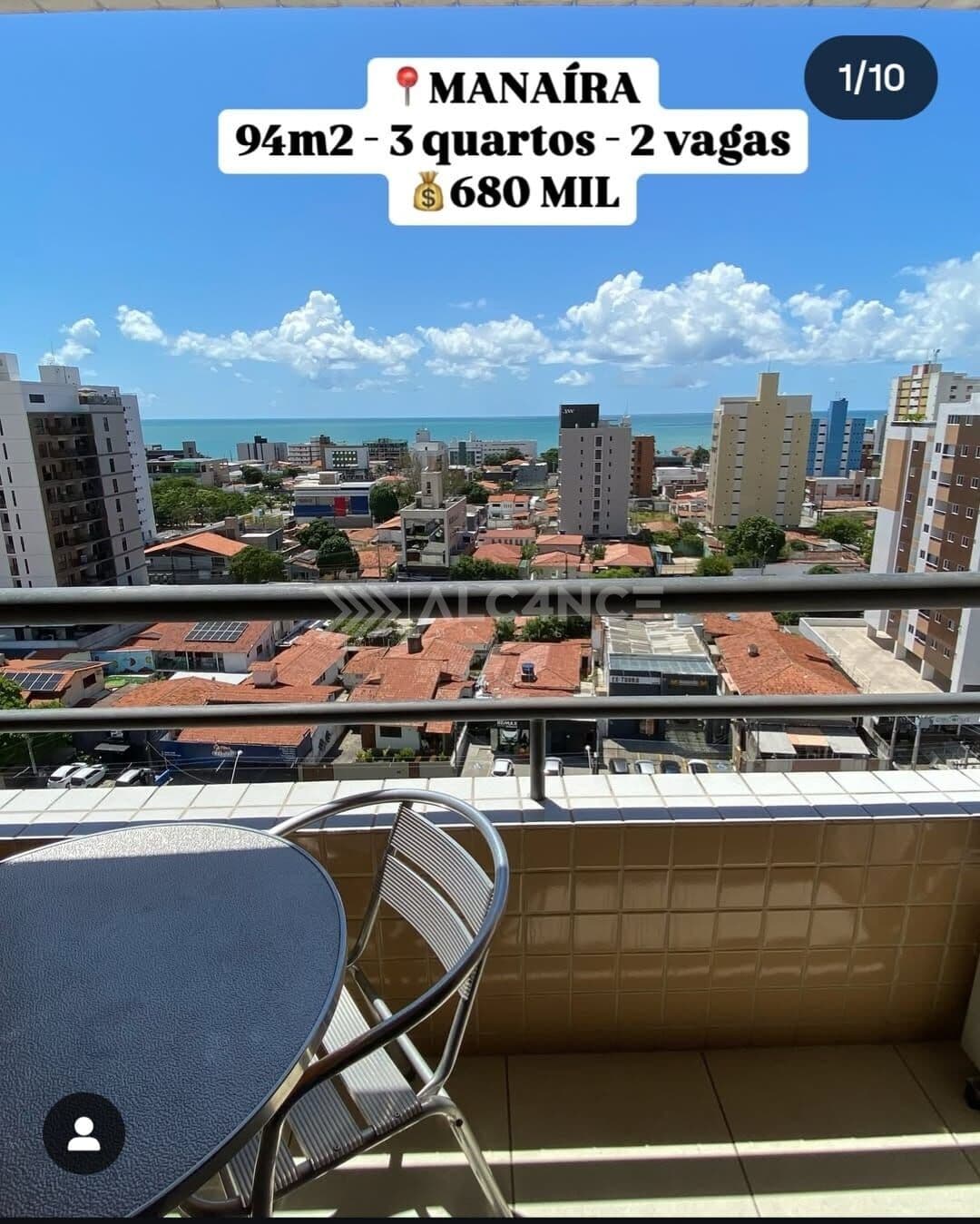 Apto - 3 Quartos - 1 Suíte - 93,05 m² - Manaíra, João Pessoa/PB