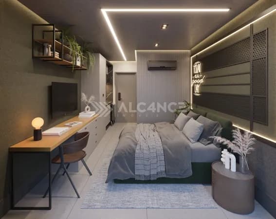 Apto Studio - 24,96 m² - Cabo Branco, João Pessoa/PB