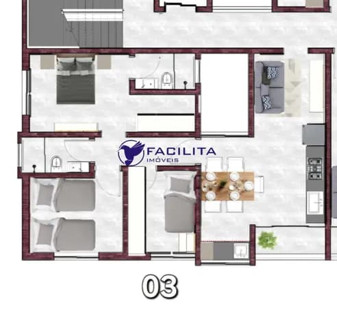 Apartamento em Passos - Centro