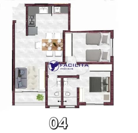 Apartamento em Passos - Centro