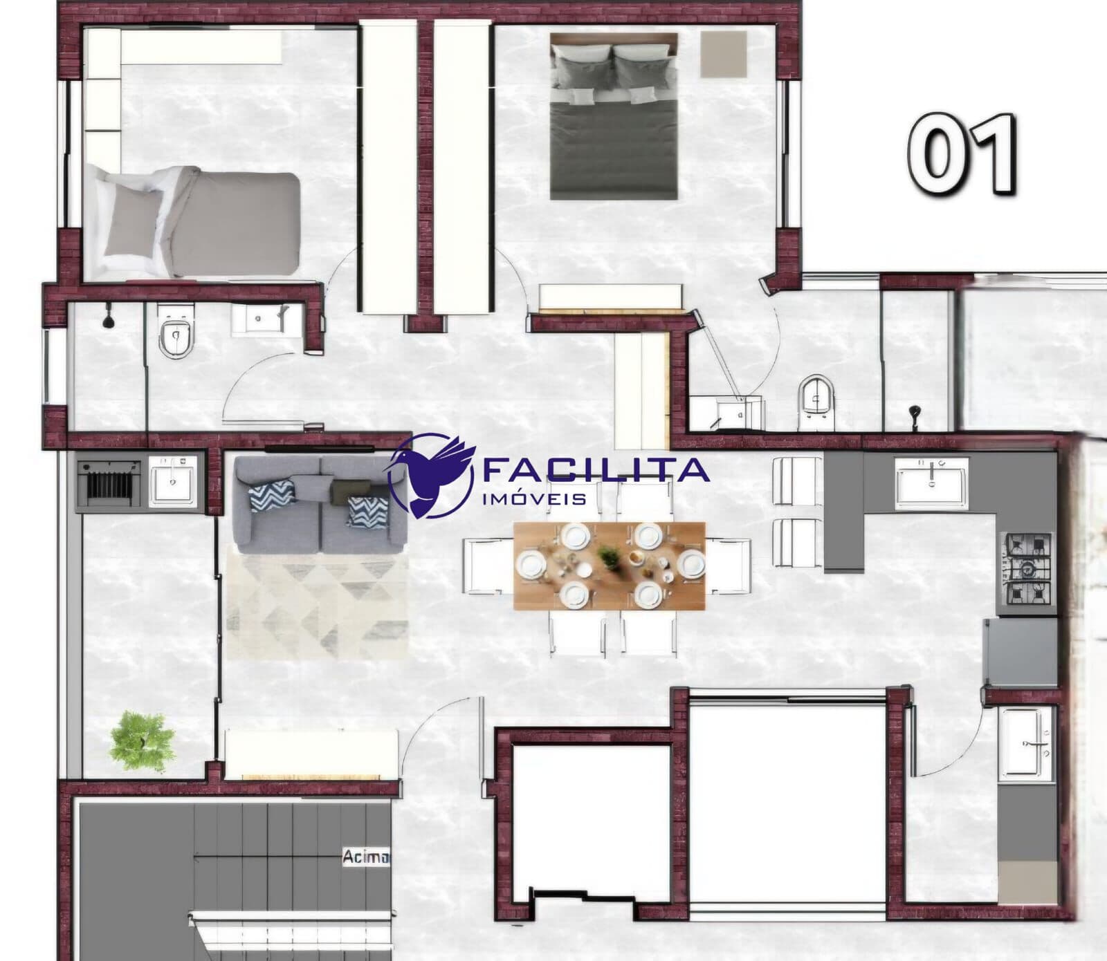 Apartamento em Passos - Centro