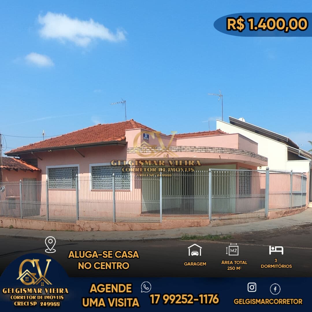🏡 ALUGA-SE CASA NO CENTRO — BEBEDOURO - SP 🏡