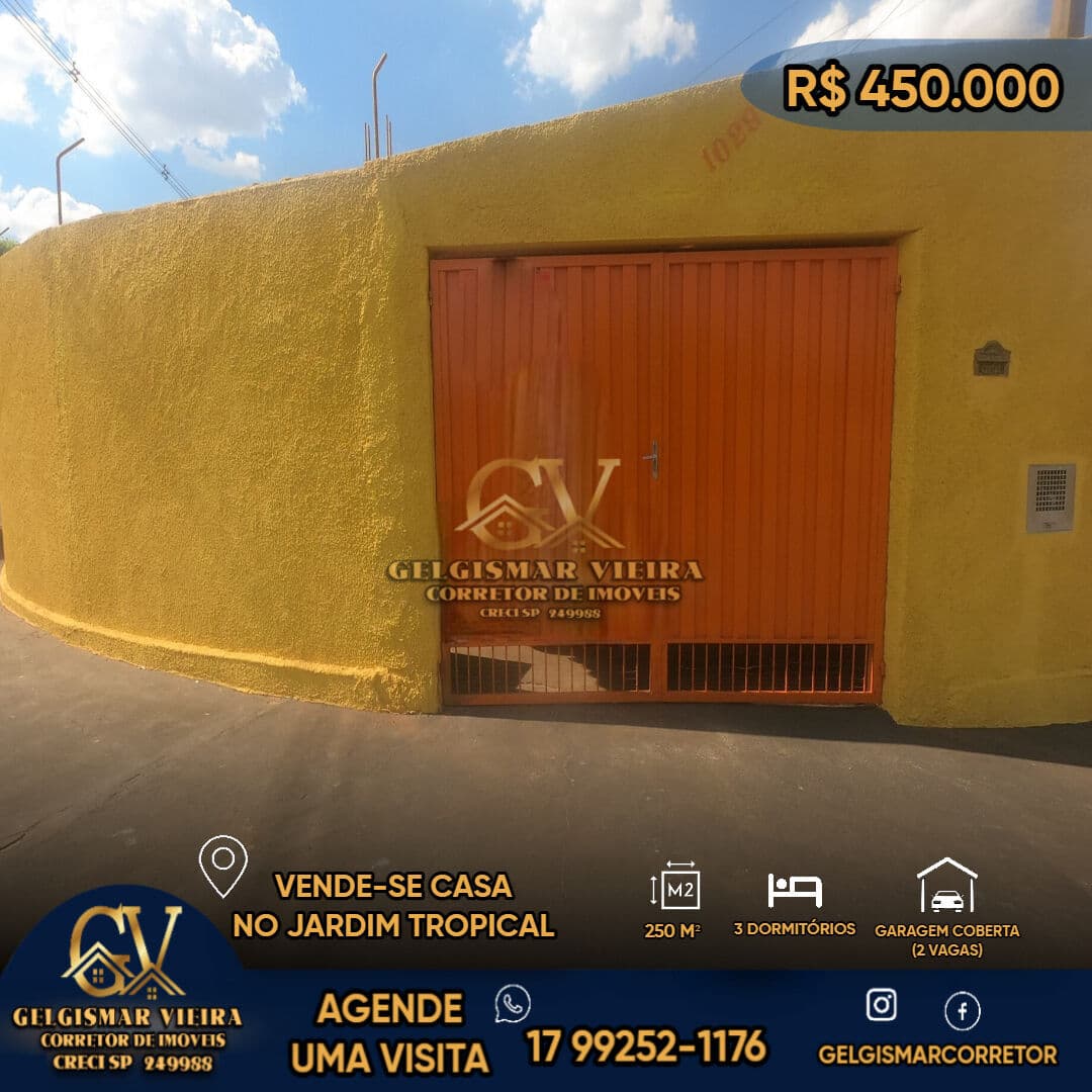 🏡 VENDE-SE CASA NO JARDIM TROPICAL - BEBEDOURO - SP 🏡