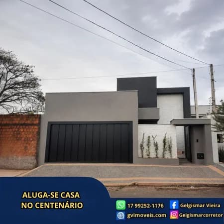 🏠 ALUGA-SE CASA RES. CENTENÁRIO - BEBEDOURO - SP 🏠