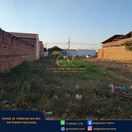 🏡VENDE-SE TERRENO RES. DR. PEDRO PASCHOAL - BEBEDOURO - SP🏡