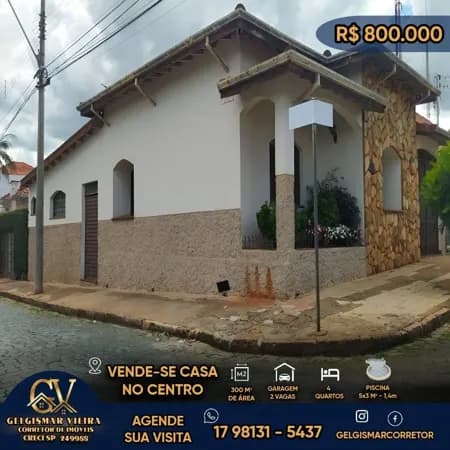 🏡 VENDE-SE CASA NO CENTRO - BEBEDOURO - SP 🏡