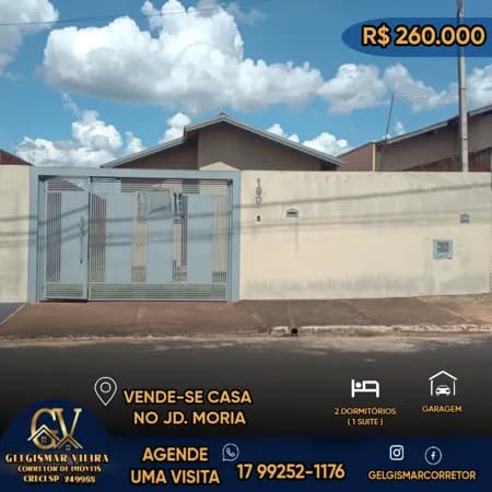 🏡 VENDE-SE CASA NO JD. MORIA- BEBEDOURO - SP 🏡