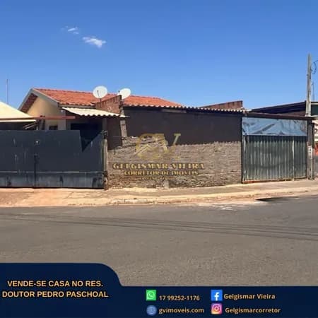 🏡 VENDE-SE CASA NO RES. PEDRO PASCHOAL- BEBEDOURO-SP 🏡
