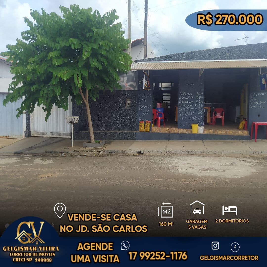 🏡 VENDE-SE CASA NO JD. SÃO CARLOS - BEBEDOURO - SP 🏡