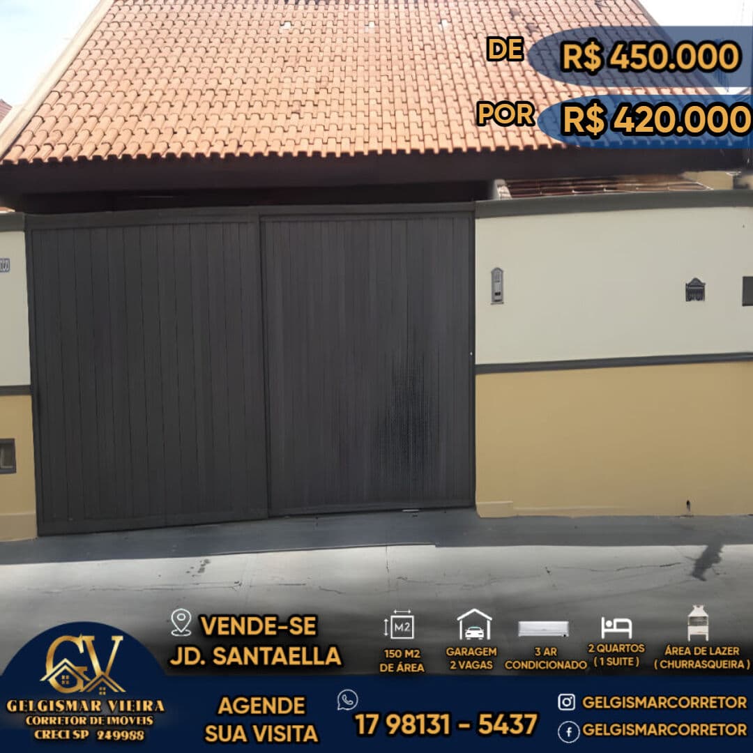 🏡 VENDE-SE CASA NO RES. ANTÔNIA SANTAELLA - BEBEDOURO - SP 🏡