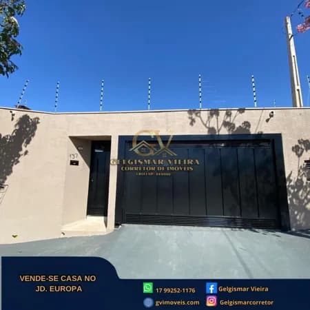 🏡 VENDE-SE CASA NO JARDIM EUROPA - BEBEDOURO - SP 🏡