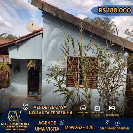 🏡 VENDE-SE CASA NO SANTA TEREZINHA - BEBEDOURO - SP🏡