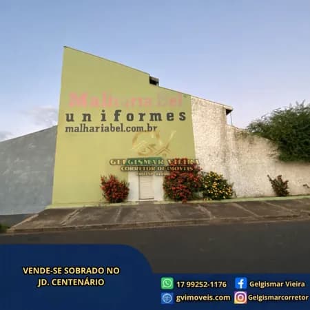 🏡 VENDE-SE SOBRADO+ PONTO COMERCIAL NO RES. CENTENÁREIO BEBEDOURO - SP 🏡