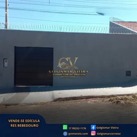 🏡 VENDE-SE EDICULA RESIDENCIAL BEBEDOURO - BEBEDOURO - SP 🏡
