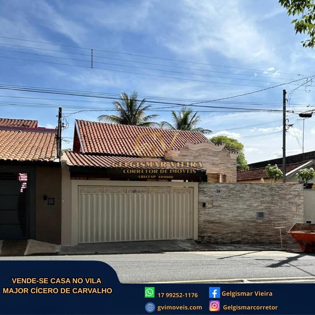 🏡 VENDE-SE CASA NO MAJOR CÍCERO DE CARVALHO — BEBEDOURO — SP 🏡