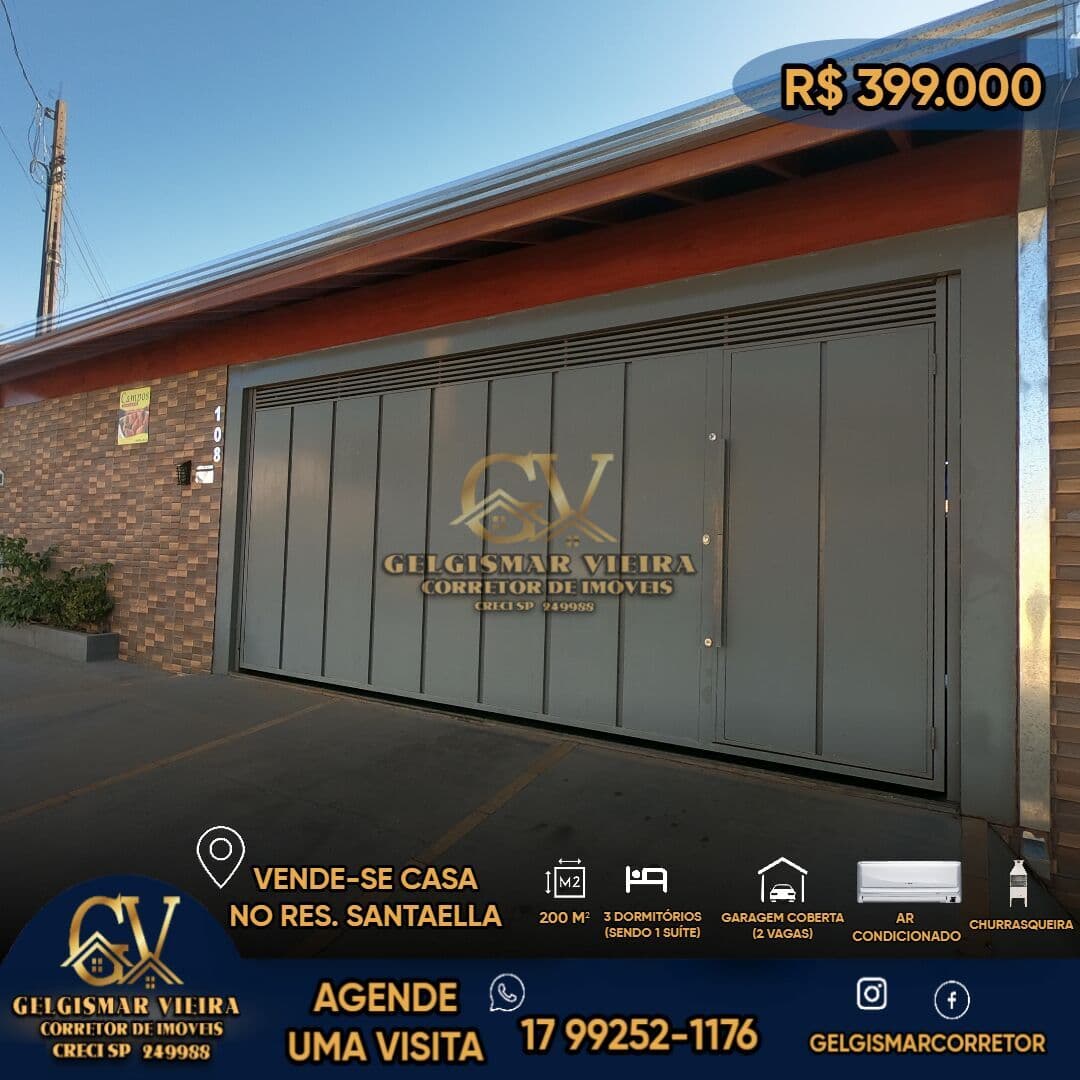 🏡 VENDE-SE CASA NO RES. SANTAELLA - BEBEDOURO - SP 🏡