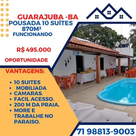 Pousada 10 suites, Guarajuba pronta para funcionar montada OPORTUNIDADE.