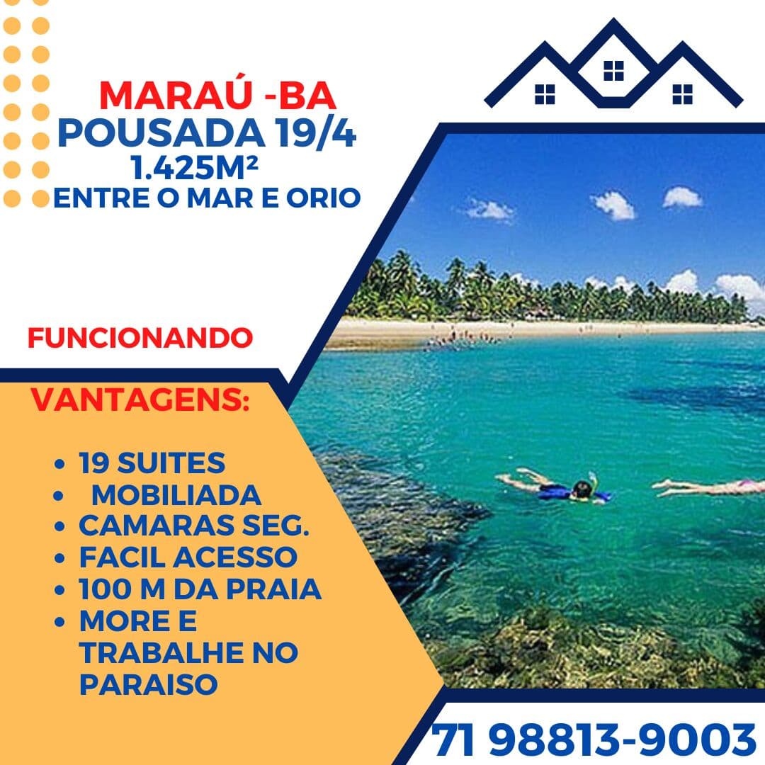 Pousada 19 Quartos, Entre o Mar e o Rio pronta para funcionar montada OPORTUNIDADE.