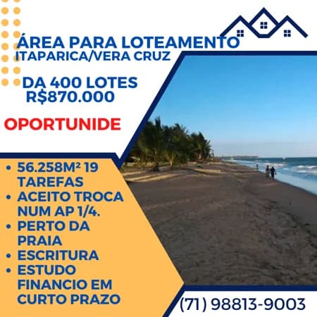 Terreno para Venda em Centro Vera Cruz-BA