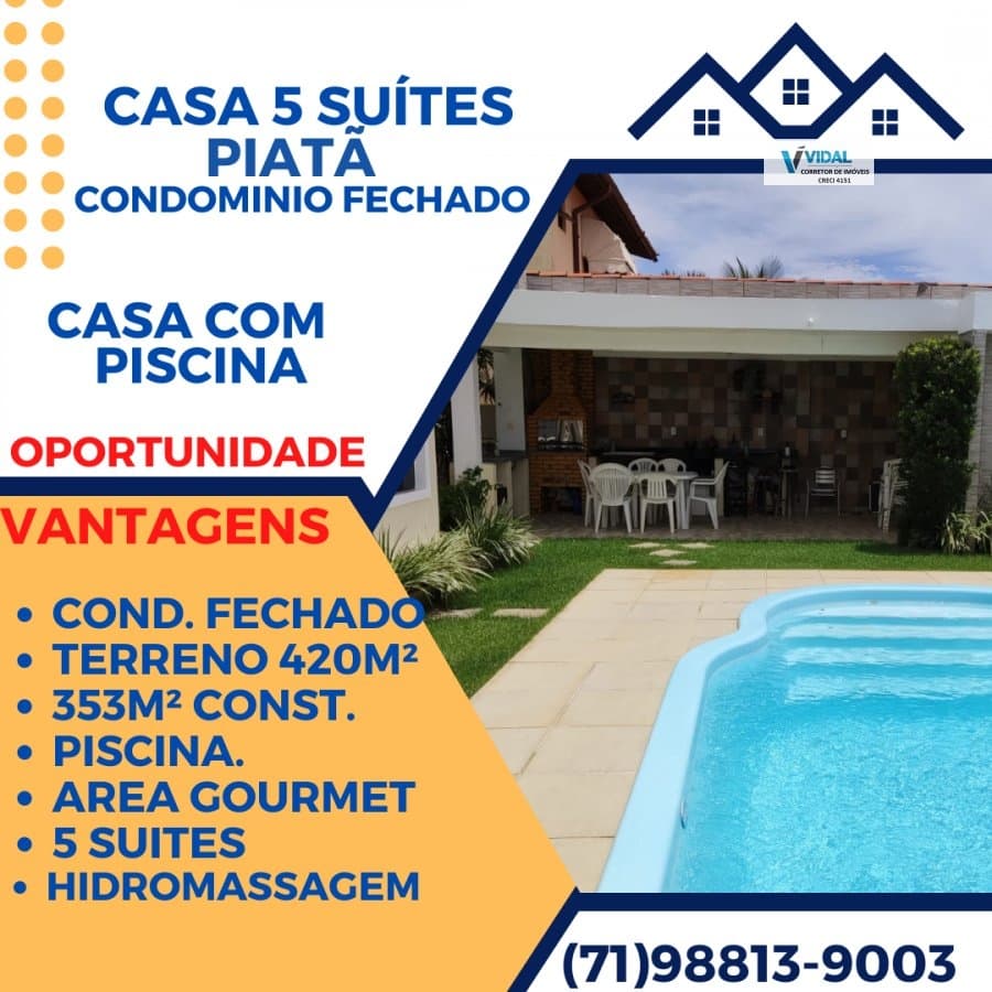 Casa Padrão para Venda em Piata Salvador-BA