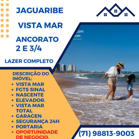 2/4 vista mar, Lazer competo, Garagem, Ancorato , Ocean, Beach Class oportunidade