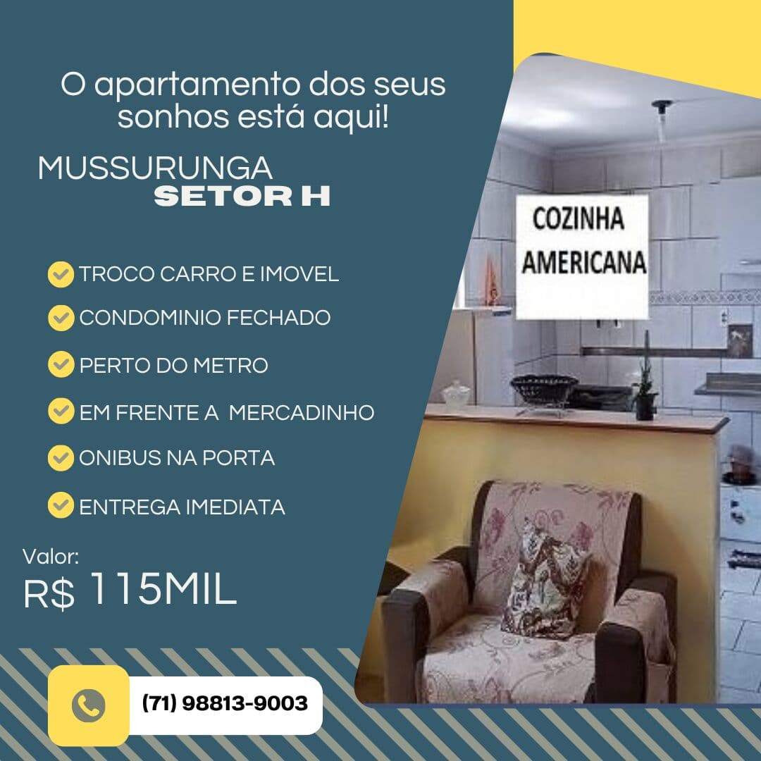 1/4 Mussurunga, perto de Metro, Mercado, Troco carro terreno 115 mil